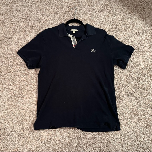 BURBERRY BRIT BLACK POLO SZ M - Picture 1 of 3